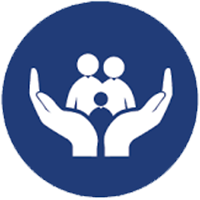 Image of a family in open hands